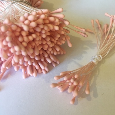 Тычинки, цвет розовый, диаметр 1.5 мм, 50 шт.