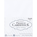 Набір кардстоку DCWV Core'dinations Value Pack Smooth Cardstock, Great White, 21.6х27.9 см, 50 аркушів, білий
