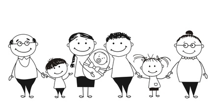 Акриловий штамп D031 Сімʼя, розмір 9,7х3,3 см