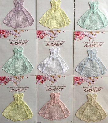 Декор ажурний - бальне плаття від Allmacrfat, колір на вибір, 1 шт.