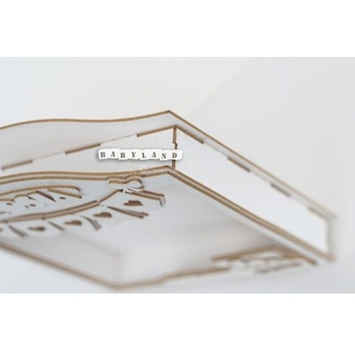 Заготовка з чіпборду Scrapiniec - об’ємна рамка (шадоу-бокс) МАЛЫШКА (РУС.), 15x15см