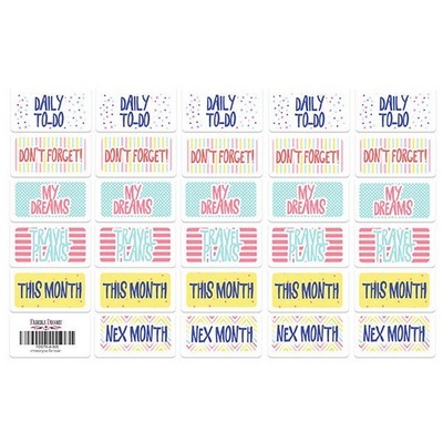 Набір наліпок (стікерів) для журналінгу 4 - 005, ТМ Фабрика Декору