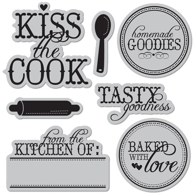 Набір гумових штампів Hampton Art - Kiss the cook