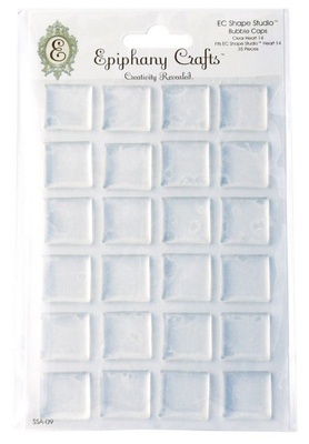 Прозорі епоксидні наліпки Epiphany Crafts - Bubble Caps Square 25