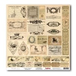 Лист бумаги для скрапбукинга  от ScrapBerry's - Версаль - Карточки Двор министров