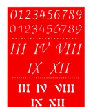 Трафарет - Набір цифр1, 15*20см