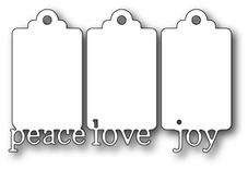 Ніж для вирубки від Poppystamps - Peace Love and Joy Tags
