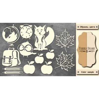 Набор чипбордов ТМ Фабрика Декора FDCH-159, цвет молочный, крафт