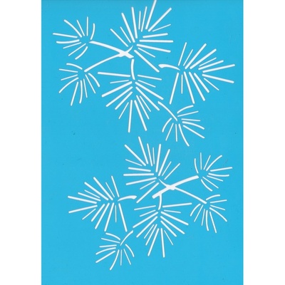 Трафарет - Фабрика Декору - Гілочки ялинки, 15см20см