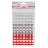 Набір стразів Santi, Red and gray, 6 мм, 294 шт., ТМ Santi