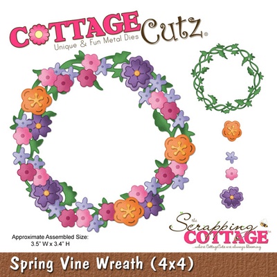 Ніж для вирубки CottageCutz - Spring Vine Wreath, 10x10 см