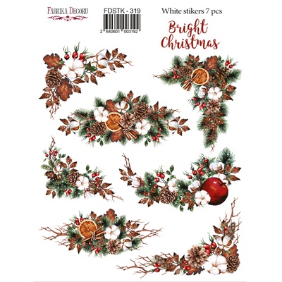 Набір наліпок (стікерів) 7шт. Bright Christmas #319