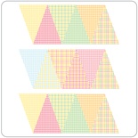 Паперові прикраси - Прапорці "Mini Summer Gingham Bunting", 36 шт.