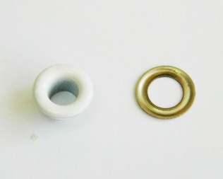 Набор люверсов с кольцом от ScrapEgo - "Белый", 30 шт