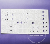 Чипборд від Wycinanka - Алфавіт великий, 2.5см, 90