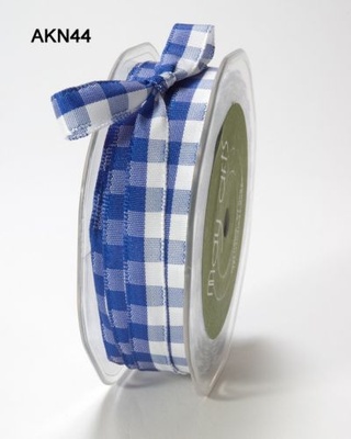 Стрічка Solid/Check, колір Royal Blue/White, ширина 9,5мм, довжина 90 см
