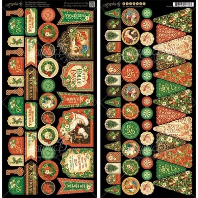 Высечки Graphic 45 - St Nicholas - Banners, размер 15х30 см