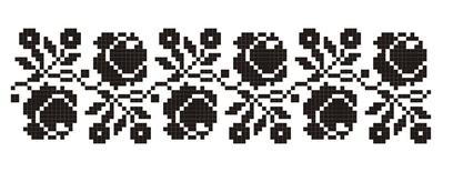 Акриловый штамп F039 Цветочный орнамент, размер 2,6 * 9,4 см