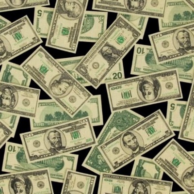 Ткань 100% хлопок - Доллары, 45х55 см