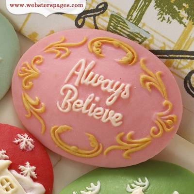 Прикраса Webster's Pages - Always Believe, колір рожевий, 1 штука