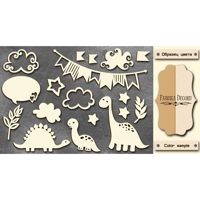 Чипборд Фабрика Декору - Dyno and co 2, колір молочний, крафт