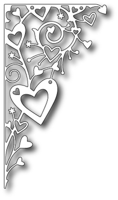 Ножі від Memory Box - Ornamental Heart Corner craft die
