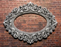 Гіпсова велика рамка з патинуванням від E.В.A. 15x11.8см