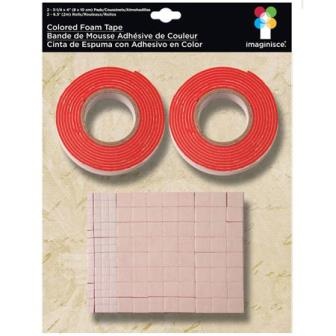 Двосторонній обсяг стрічки і квадратики, червоний