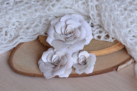 Набор бумажных цветов от WOODchic - "Яблочный цвет" 021