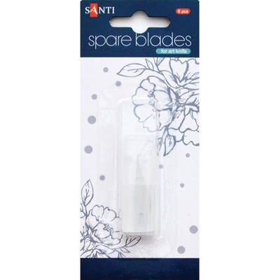Набор сменных лезвий для макетного ножа TM Santi, 6 штук