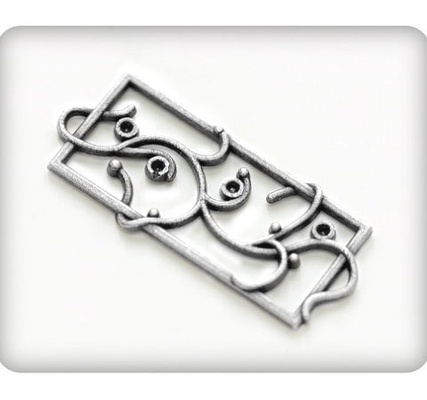 Набір металевих підвісок від ScrapBerryʼs - Рамка з квітами, 23x20мм, 10 шт.