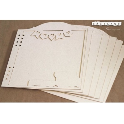 Заготовка для альбому з чіпборду Scrapiniec - МАЛЫШКА (рос), 22x24 см, без пружини