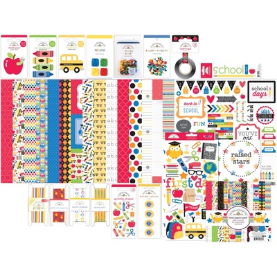 Повна колекція паперу і декору від Doodlebug Cardstock - School Days