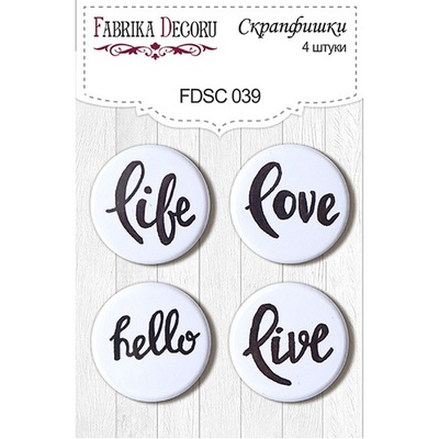 Набір скрап-фішок від ТМ Фабрика Декору з 4 шт. FDSC 039