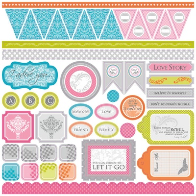 Наліпки від 7 Dots Studio Elise Rebel, 12x12