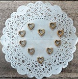 Пряжки пластиковые сердце от ScrapBerry's - Золото, 1 см, 10 шт