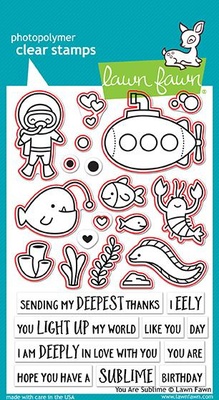 Набор ножей и штампов от lawn Fawn - You are sublime - lawn cuts