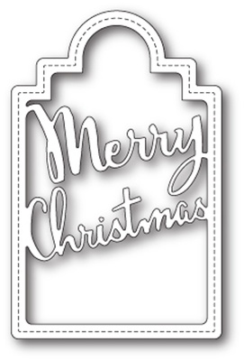 Нож для вырубки от Poppystamps - Merry Christmas Tag