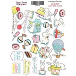 Набір наліпок Bunny birhtday party, ТМ Фабрика Декору