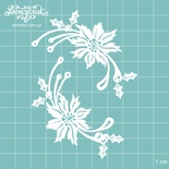 Чипборд от Вензелик - Уголки с пуансеттия, размер: 69x97 мм