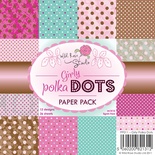 Набір односторонніх аркушів Wild Rose Studio - Girly Polka Dots Papers - 15х15см
