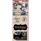 Набір гумових штампів Hampton Art - Love and Joy, на дерев’яному блоці, 5шт.ук