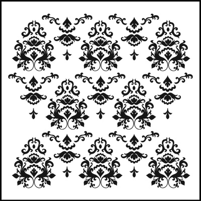 Маска The Crafter's Workshop - Mini Template Damask, 15х15см