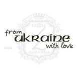 Акриловый штамп Lesia Zgharda TA004 FROM UKRAINE WITH LOVE, размер 6.4х1.8 см