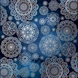 Аркуш одностороннього паперу зі срібним тисненням, дизайн Silver Napkins Night garden, 30,5см х 30,5см, ТМ Фабрика Декору