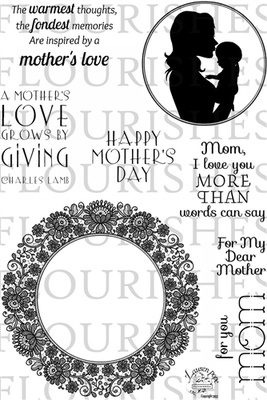 Набір акрилових штампів від Flourishes - Love and Lace