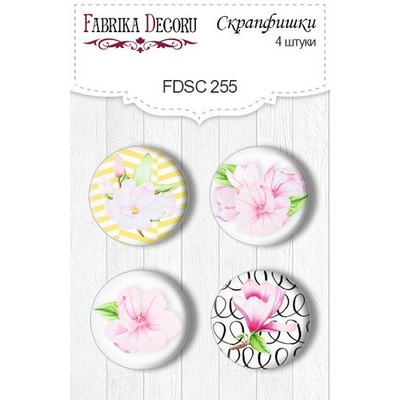 Набор скрапфишек ТМ Фабрика Декора из 4 шт № 255 , Magnolia in bloom