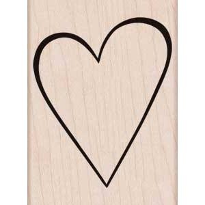 Гумовий штамп Hero Arts - Classic Heart, дерев’яний блок