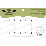 Акриловий штамп Lesia Zgharda F134b Стрілочки, розмір 5x2,5см