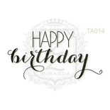 Акриловый штамп Lesia Zgharda TA014 HAPPY birthday, размер 4.3х3.2 см